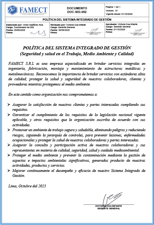 DOC-SIG-002 POLITICA DE SIG V07 - PERIODICO MURAL